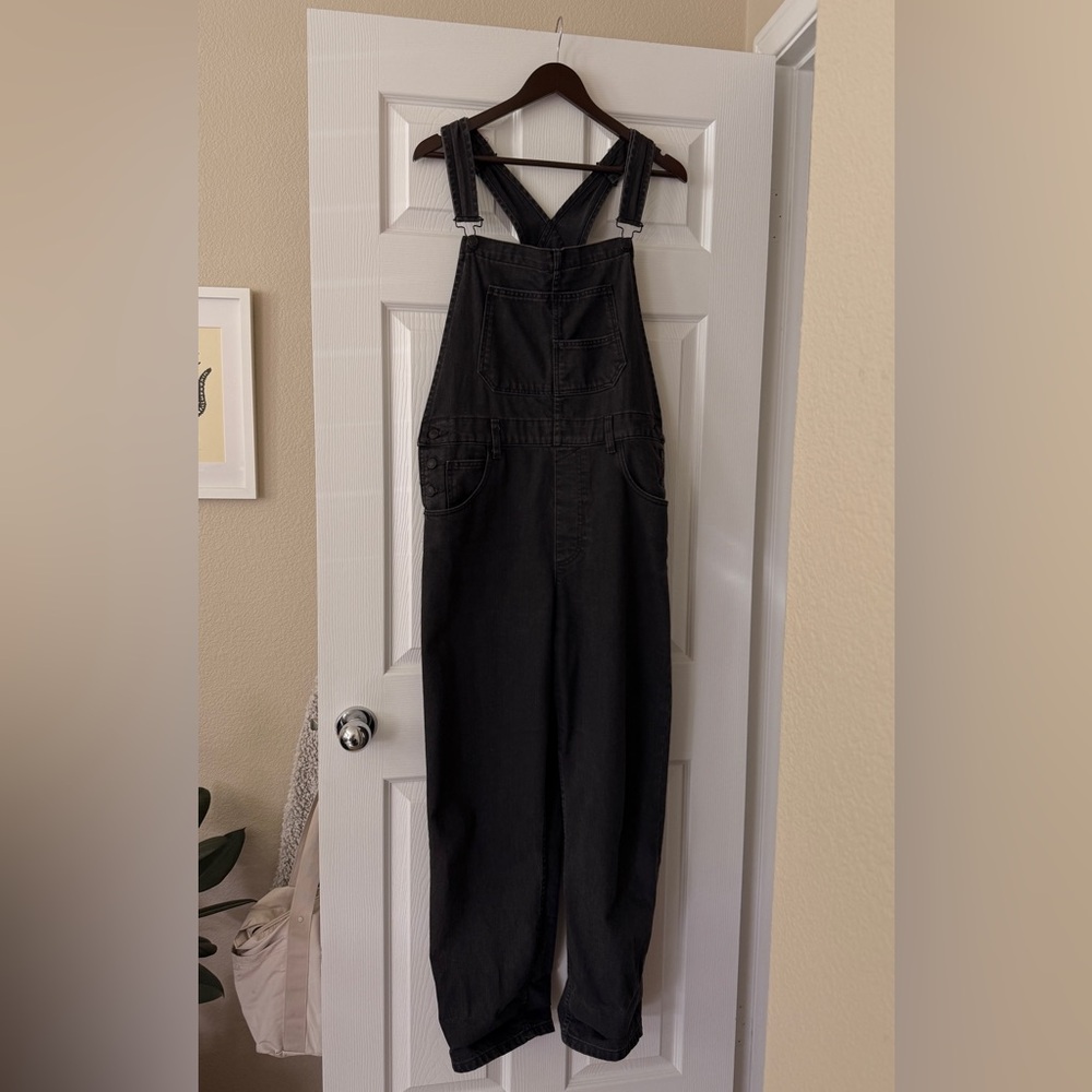 Free People Ziggy Overalls Black